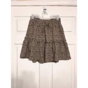 Crescent- Boutique Black and White Polka Dot Ruffled Flowy Skirt